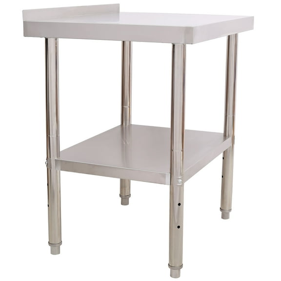 S-HOME Heavy-Duty Stainless Steel Prep Table with Adjustable Undershelf, 30 x 24 Inch, Commercial Workstation for Kitchen Use