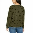 thumbnail image 2 of Buffalo David Bitton Womens Relaxed Fit Printed Cozy Pullover Top,Army Twinkle,Large, 2 of 3