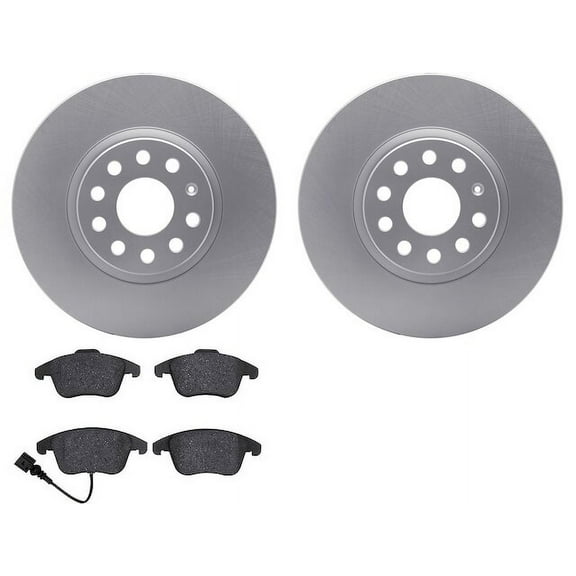 Front Brake Pad and Rotor Kit - Compatible with 2012 - 2020 Volkswagen Passat - Dynamic Friction