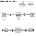 thumbnail image 3 of White Dual VESA Bracket Adapter Horizontal Mount, 2 Monitor Screens up to 27", 3 of 9