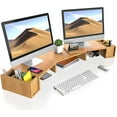 thumbnail image 1 of WELL WENG Dual Monitor Stand Riser Length Adjustable for Home Office and School 3 Shelf, 1 of 5