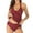 Wine womens swimsuits, variant on Swimsuit for Women 2024 Pimelu One-Piece Swimsuit for Women Bathing Suit for Women Sexy Deep V Neck Slim Fit Halter Swimsuit Summer Beach Solid Backless Push up Swimwear