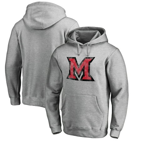- Miami University RedHawks Fanatics Branded Classic Primary Logo Pullover Hoodie - Heathered Gray