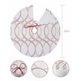 thumbnail image 7 of Pink Grey Christmas Tree Skirt 48 Inches Large Christmas Skirt Tree, Modern Geometric Contemporary Abstract Tree Skirt Christmas Decorations for Fireplace Party Holidays Indoor Outdoor, 7 of 7