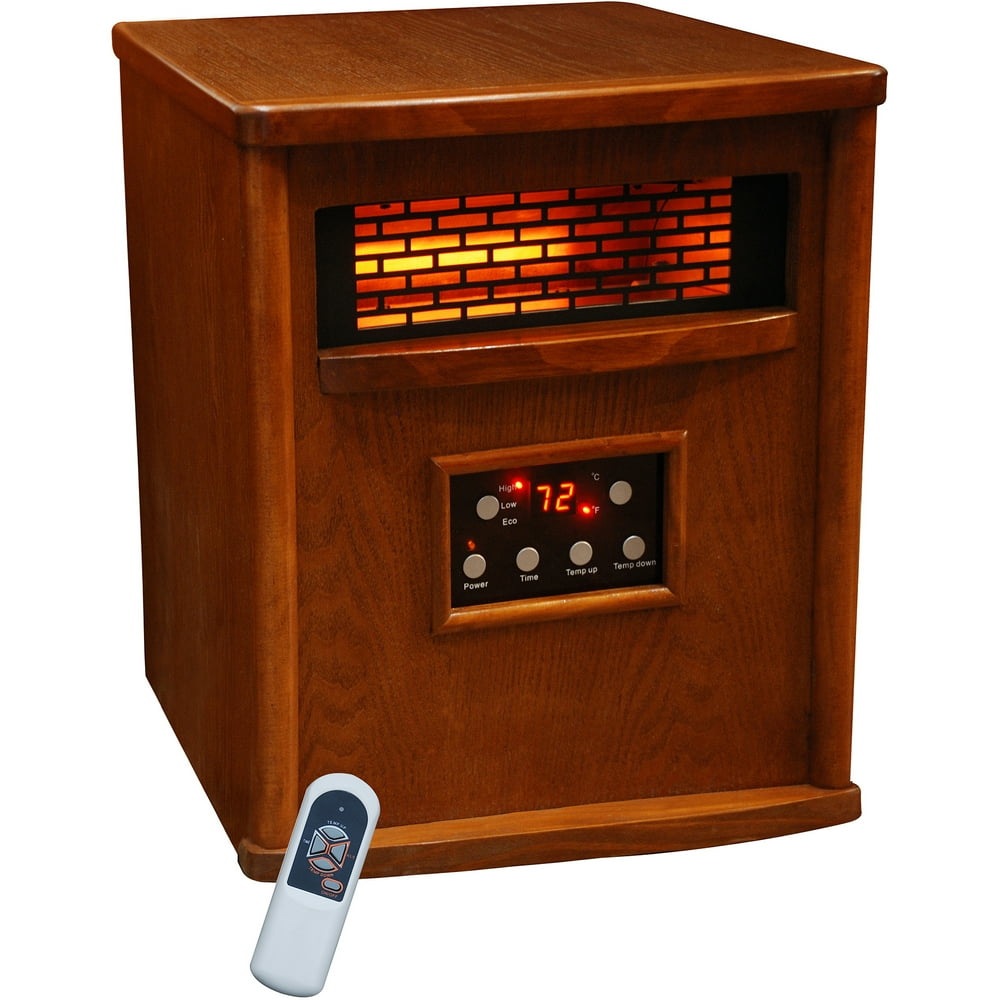 Refurbished LifeSmart 6-Element Infrared Heater, Wood - Walmart.com