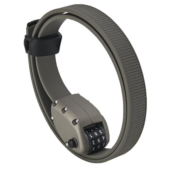 OTTOLOCK HEXBAND Cinch Lock - Antivol Léger à Combinaison pour Vélo, Compact, Extra Résistant, Accessoires de Vélo, Gris, 30 Pouces