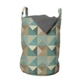 thumbnail image 1 of Mosaic Laundry Bag, Continuous Pattern with Triangles and Squares in Tender Muted Tones Motif, Hamper Basket with Handles Drawstring Closure for Laundromats, 13" x 19", Multicolor, by Ambesonne, 1 of 4