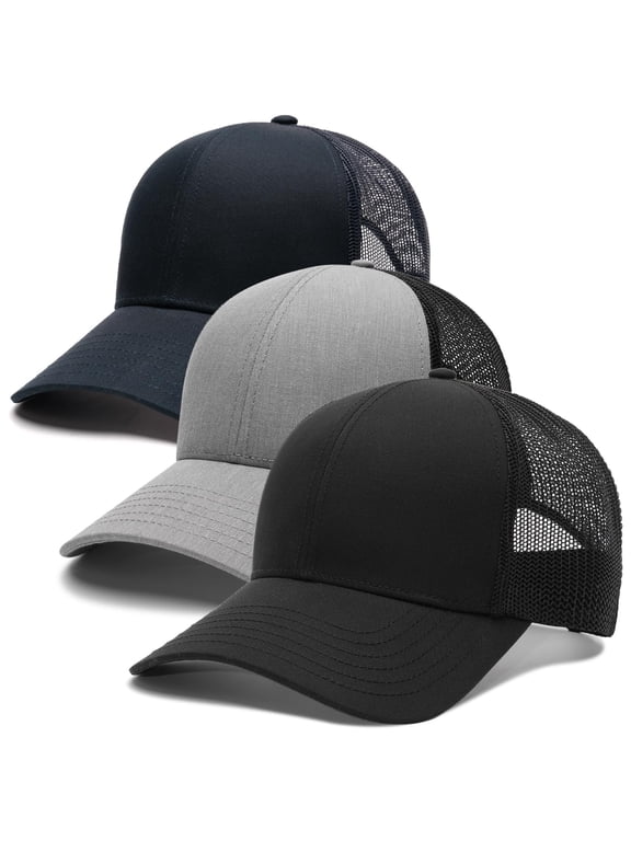 Mens Trucker Hat Structured Mesh Baseball Cap Adjustable Classic Mens Hat