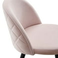 thumbnail image 4 of Modway Cordial Performance Velvet Dining Chairs - Set of 2 in Pink, 4 of 9