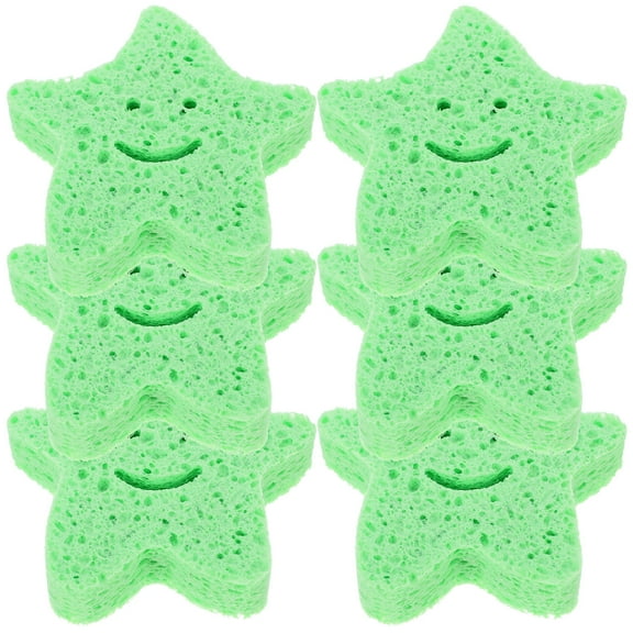 6 Pcs Bath Sponge Cleaning Sponges Shower Sponges Bath Foam Sponge Star Shaped Body Scrubbers Newborn
