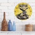 thumbnail image 3 of Cute Cartoon Gray Snake Round Wall Clock Silent Battery Operated Home Decor for Living Room Bedroom, 3 of 7