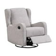 thumbnail image 3 of Pemberly Row Glider Manual Recliner Nursery Rocking Swivel Chair in Fawn Gray, 3 of 4