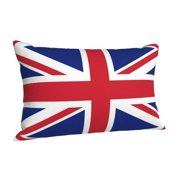 Union Jack All Uk Flag Rectangle Throw Pillow Cover Cushion Case Hidden Zipper Home Decorative Pillowcase Printed 20"x30"