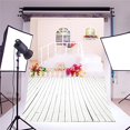 thumbnail image 2 of EREHome Polyester Fabric Baby Background Wooden Floor Photo Studio Props Chic Window Photography Backdrops Children 5x7ft, 2 of 2