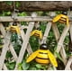 thumbnail image 4 of Arte de pared de metal, 4 piezas de decoración de pared de abejorro de metal, escultura de arte de abeja de hierro 3D, decoraciones de pared colgantes para jardín de casa al aire libre, 4 of 5