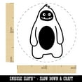 thumbnail image 2 of Sweet Yeti Abominable Snowman Self-Inking Rubber Stamp Ink Stamper - Lime Green Ink - Medium 1 Inch, 2 of 7