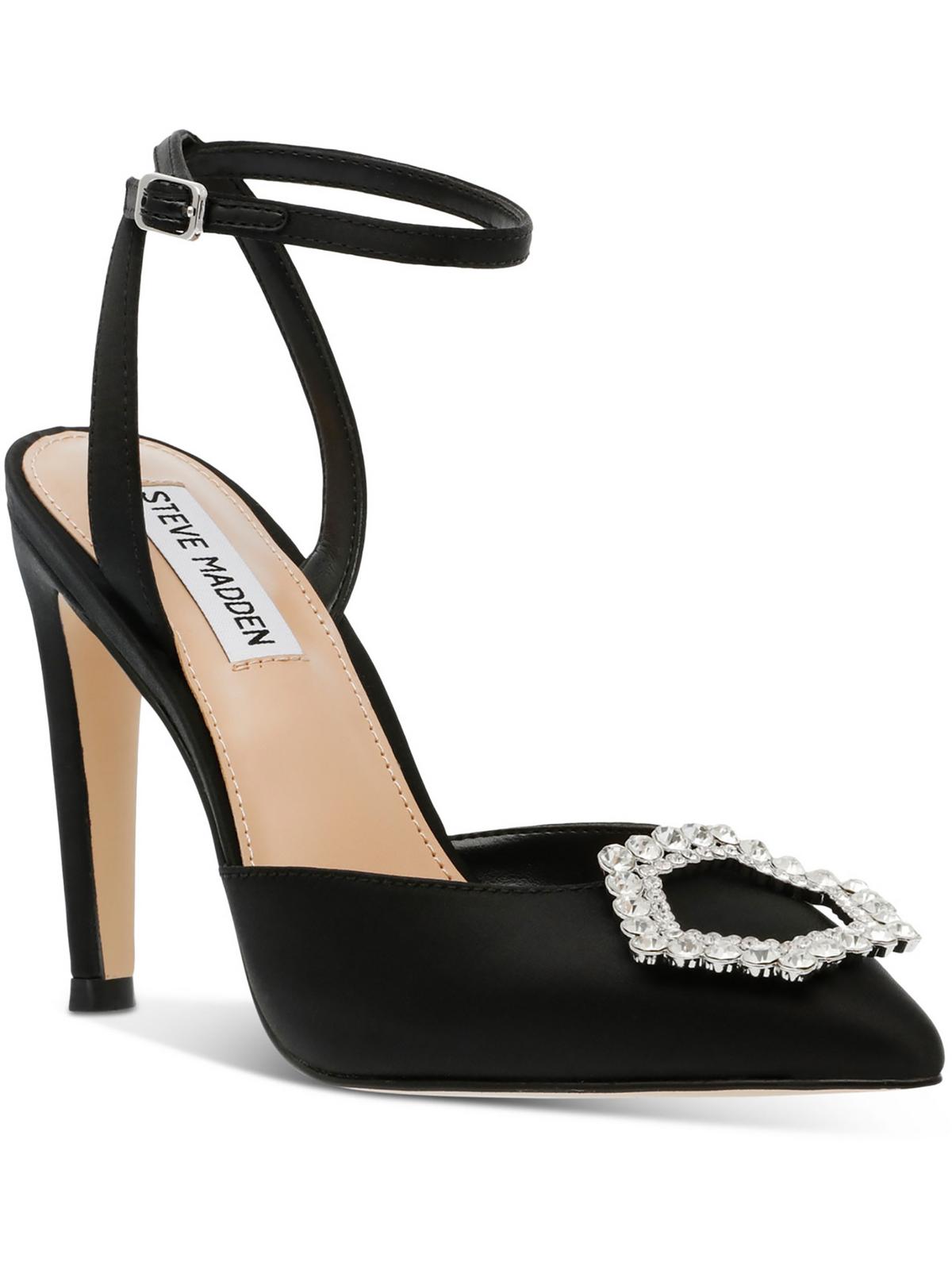 Steve Madden Womens Amory Satin Jeweled Pumps