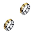 thumbnail image 1 of Baohd Embrace Unique Fashion Vintage Dragon Pattern Ring Made With Titanium Steel silver + Gold 2Set, 1 of 6