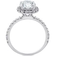 thumbnail image 2 of Pompeii 1.40ct Diamond Cushion Halo Engagement Ring 14k White Gold Lab Grown (FG,VS), 2 of 4