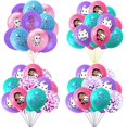 thumbnail image 2 of Juego de 10/15 globos de látex con lentejuelas para casa de muñecas Gabby de 12 pulgadas con forma de gato, decoración para fiesta de baby shower, suministros para fiesta de cumpleaños de niña, 2 of 5