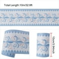 thumbnail image 3 of Patrón de flores azul y blanco de Bargains Únicos, borde de papel tapiz autoadhesivo, decoración de bordes de piso de PVC resistente al agua, 3 of 7