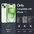 thumbnail image 2 of JETech Magnetic Case for iPhone 15 6.1-Inch Compatible with MagSafe Wireless Charging, Shockproof Phone Bumper Cover, Anti-Scratch Clear Back (Green), 2 of 6