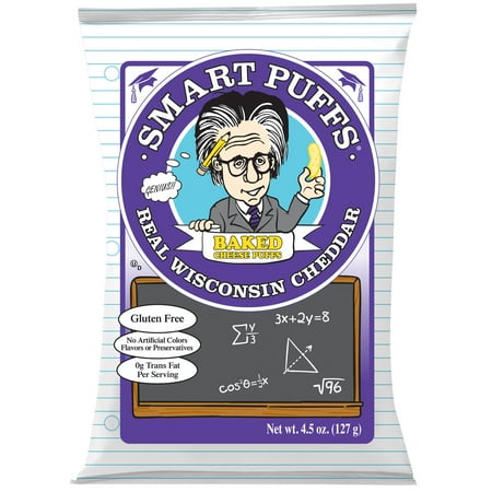 Smart Puffs ® Real Wisconsin Cheddar Baked Cheese Puffs 4.5 oz. Bag
