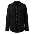 thumbnail image 4 of Vedolay Womens Jackets Casual Long Sleeve Button Down Jacket with Pockets Black,L, 4 of 5
