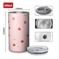 thumbnail image 4 of 20oz Coffee Tumblers Strawberry Plants Fruit Stainless Steel Vacuum Insulated Travel Tumbler Coffee Cups Mug with Lid and Straw with Cleaning Brush for Cold & Hot Drinks, 4 of 5