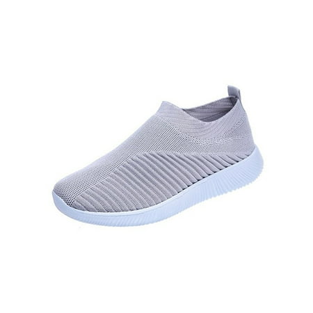 

Womens Slip On Mesh Trainers Comfy Gym Joggings Sports Sneaker Flats Pumps Shoes