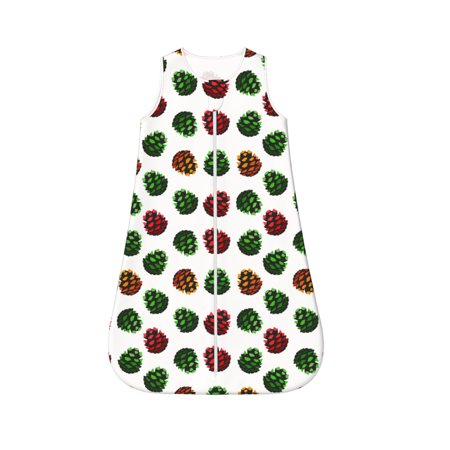

Honeii Colorful Autumn Pinecones Print Unisex Babies Sleepbag Wearable Blanket Baby Sleeveless Sleeping Bag-X-Large