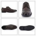 thumbnail image 5 of HA-EMORE Men's Dress Leather Shoes, Leather Stylish Lace-up Wingtip Brogues, Mens Oxford Shoes, Business Formal Lightweight Pointed Toe, 5 of 7