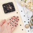 thumbnail image 3 of 300 Pcs Perles 2 Trous 4.5-5x5mm Perles de Verre Noir Rectangle Espaceur pour Design de Bijoux, 3 of 9