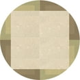 thumbnail image 1 of Ahgly Company Tapis Rond Lavable en Machine Intérieur Transitionnel Blond Doré Or, 3 Pieds Rond, 1 of 7