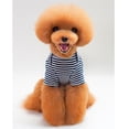 thumbnail image 1 of Ropa Mascotas Camiseta Rayada Perro Gato Complimentos Disfraz Suave Elegante - Azul, S Blues Salvador Camiseta rayada del perro, 1 of 10
