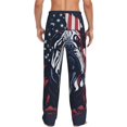 thumbnail image 7 of Salouo Bulldog with Forest Flag Print Pajama Pants for Men, Lounge Pants Elastic Waistband Casual Men's sleepwear Loungewear Sleep Pajama Pant -Small, 7 of 7