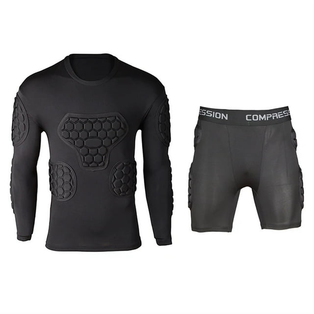 Professional Goalkeeper Armor Uniforms Football Goalkeeper Jerseys Thicken EVA Sponge Elbow Goalkeeper Sports Uniforms