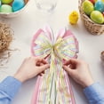 thumbnail image 4 of Adornos de cinta con lazos de Pascua Cintas con motivos de conejitos y huevos de primavera para coronas, fiestas y celebraciones festivas de Pascua, 4 of 6