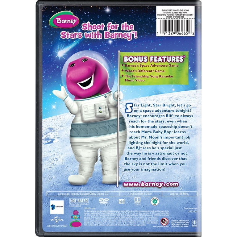 Barney: Kids Videos - Let's Go To The Moon Movie (DVD) - Walmart.com