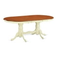 thumbnail image 4 of East West Furniture Plainville 9-piece Dining Set with Wood Seat in Cherry, 4 of 4