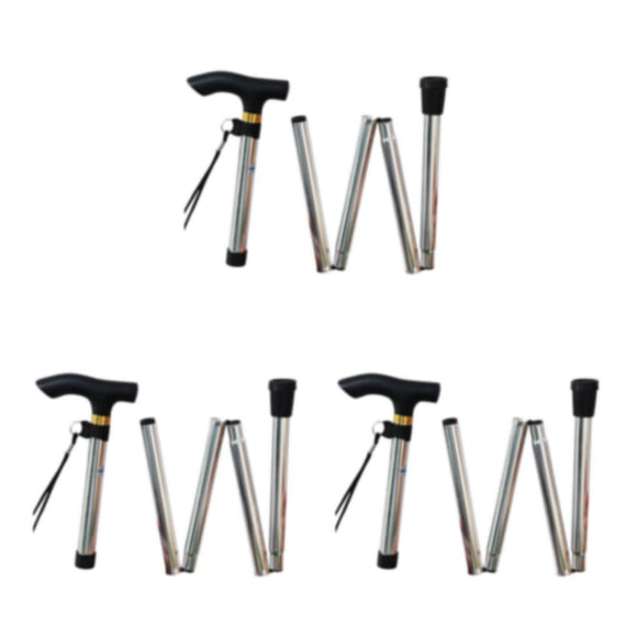 Soidarity Muletas Trekking Muletas plegables ajustables Bastones antideslizantes Bastones portátiles Bastones para correr Trail Plata Type1 NO1