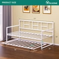 thumbnail image 2 of Dextrus Twin Daybed Adjustable Height Trundle Bed and Multi-Functional Furniture for Bedroom, White, 2 of 6