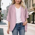 thumbnail image 2 of White Cardigan Plus Size Teen Girls Short Sleeve Cropped Cardigan Summer Cute Sweaters Lightweight V-Neck Button Down Bolero Short Shrugs Tops, 2 of 4