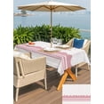 thumbnail image 5 of Outdoor Tablecloths with Umbrella Hole & Zipper, Pink Purple Striped Rectangle Tablecloth 60x120 Inch, Abstract Modern Geometric Stripes Waterproof Table Cloth, Patio/Pool/Picnic Table Covers, 5 of 8
