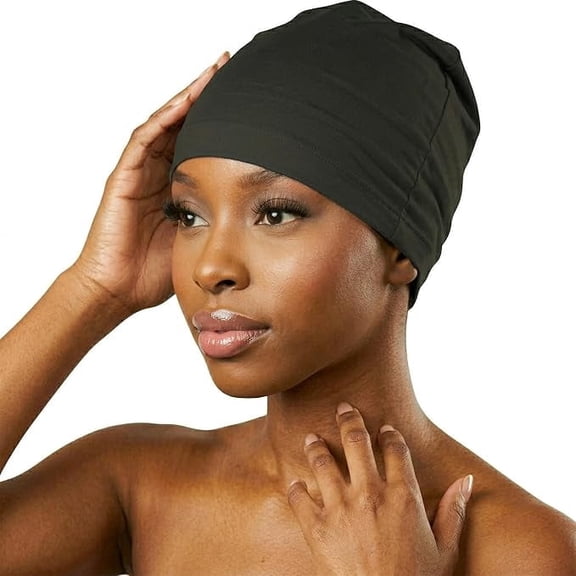 Donna Black Ultra Stretch Real Fit Spandex Wig Cap 1 Pack