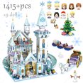 thumbnail image 1 of Disney Frozen Anna Elsa Castillo de princesas Bloques de construcción Kit Ladrillos Modelo de película clásica Niños Niñas Juguetes para niños Regalo, 1 of 3