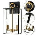 thumbnail image 3 of C Cattleya 14.5in 2-Light Dusk to Dawn Dark Bronze Finish Brass Outdoor Wall Lantern, 3 of 9