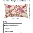 thumbnail image 2 of Vintage Floral Bird Lumbar Pillow Covers 12x20 Inch Set of 2 Hot Pink Flowers Leaves Decorative Throw Pillows For Couch Chinoiserie Pillow Cases Home Decor For Sofa Bed Porch Living Room Outdoor, 2 of 6
