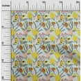 thumbnail image 1 of oneOone Cotton Poplin Twill Baby Blue Fabric Leaves & Tulip Floral Sewing Craft Projects Fabric Prints By Yard 56 Inch Wide, 1 of 4