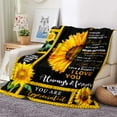 thumbnail image 2 of Mom Blanket Sunflower Gifts for Christmas Birthday Mothers Day Flower Floral Presents for Mother from Daughter Son Valentines Day Anniversary Thanksgiving Decor Soft Thtrow 50"x60", 2 of 6